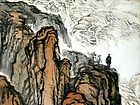 书画家左鲁献山水作品《转战陕北》