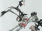 画家高少华花鸟作品《山深熟石榴》