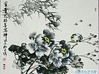 画家王绣花鸟作品《富贵花将墨写神》