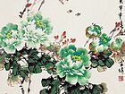 画家王绣花鸟作品《绿宝》