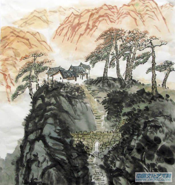 书画家左鲁献山水作品