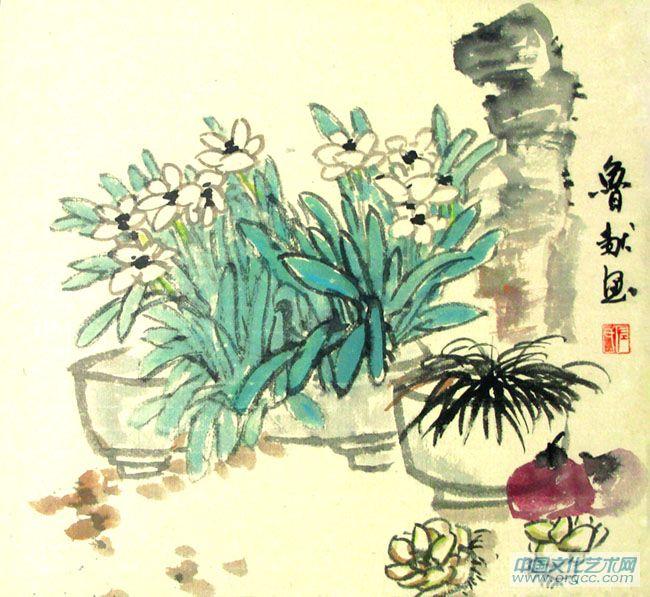 书画家左鲁献花鸟作品