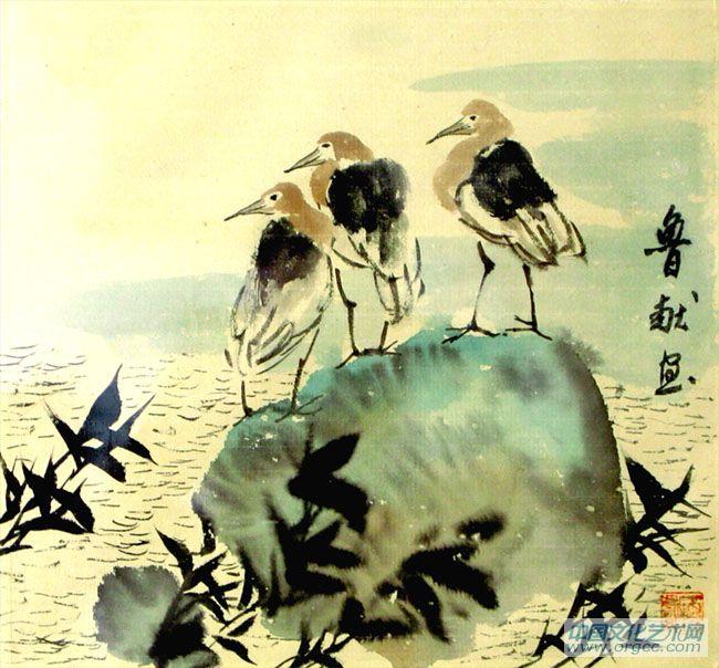 书画家左鲁献花鸟作品