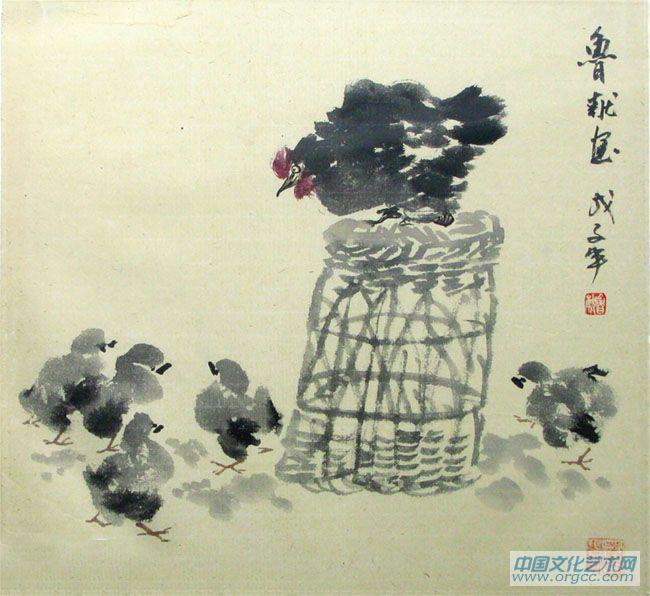 书画家左鲁献花鸟作品