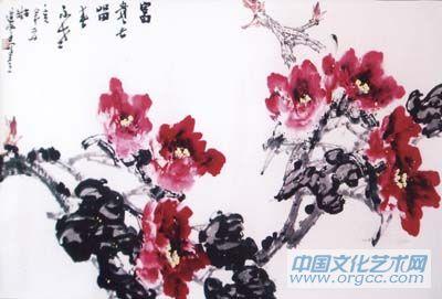 牡丹画-国画-我的作品-李进学 官方网站-文化艺术网