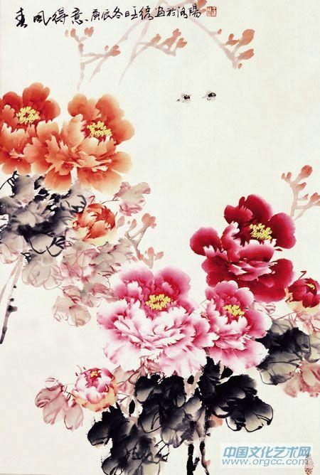 画家王绣花鸟作品《春韵》