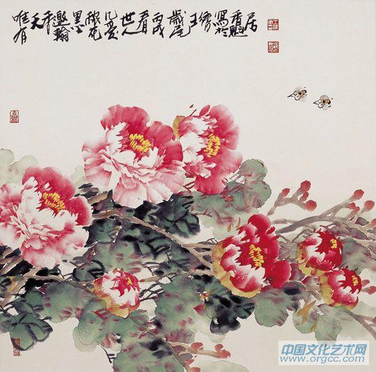 画家王绣花鸟作品《唯有天香邀翰墨》