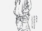书画家左鲁献人物速写作品
