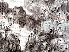 画家解金峰山水作品《谷里清晨》