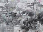 画家解金峰花鸟作品《荷塘雨意》