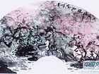 画家解金峰花鸟作品《三月桃花雨》