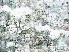 画家解金峰山水作品《山镇雨雾》