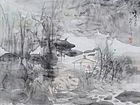 画家解金峰山水作品《烟雨》