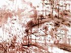 画家解金峰山水作品《正逢秋雨》