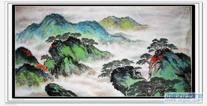书画家左鲁献山水作品