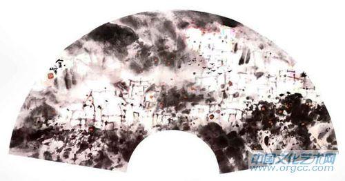 画家解金峰山水作品《不知红叶落谁家》