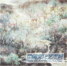 画家解金峰山水作品《春风初度》