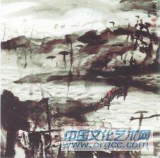 画家解金峰山水作品《行舟绿水前》