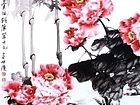 画家郭伊滨花鸟作品《倾国姿容别样开》