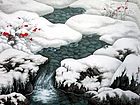 画家郭伊滨花鸟作品《雪》