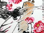 画家郭伊滨花鸟作品《摇曳春风送仙香》