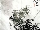 画家郭伊滨花鸟作品《风雨洗尘垢》