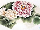 画家常丽霞扇面花鸟作品