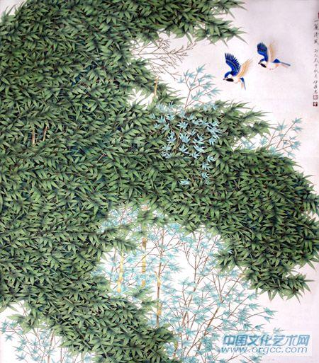 画家郭伊滨花鸟作品《一笙诗风》