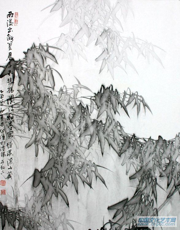 画家郭伊滨花鸟作品《君子不张扬》
