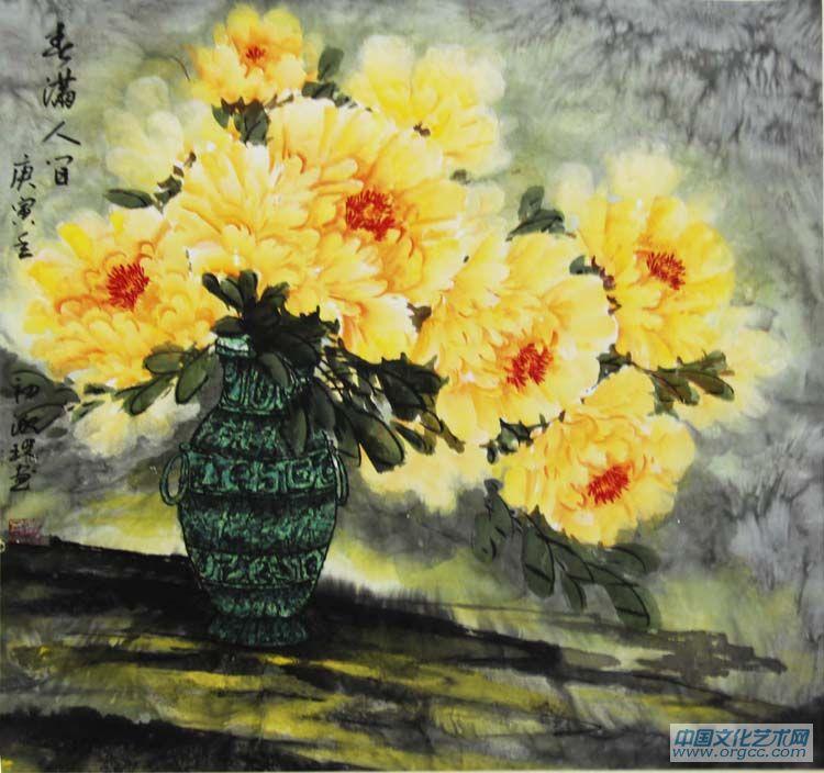 画家郝淑琳花鸟作品《春满人间》