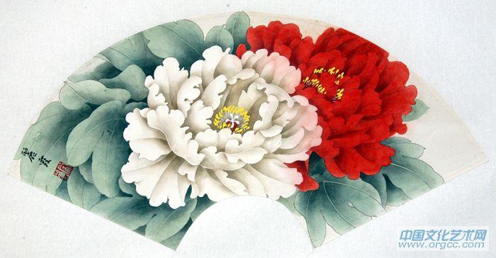 画家常丽霞扇面花鸟作品