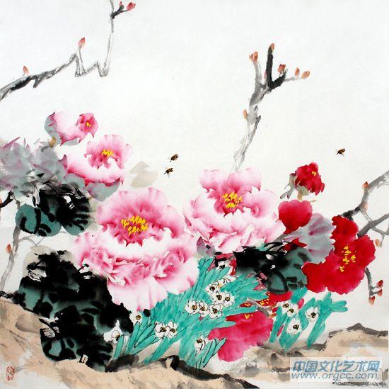 国画家常丽霞花鸟作品