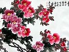 画家安瑞阁花鸟作品《唯有牡丹真国色花开时节动京城》