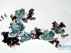 画家安瑞阁扇面花鸟作品《富贵春艳图》