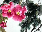 画家安瑞阁花鸟作品《国花春娇》