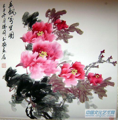 画家安瑞阁花鸟作品《香飘万里图》