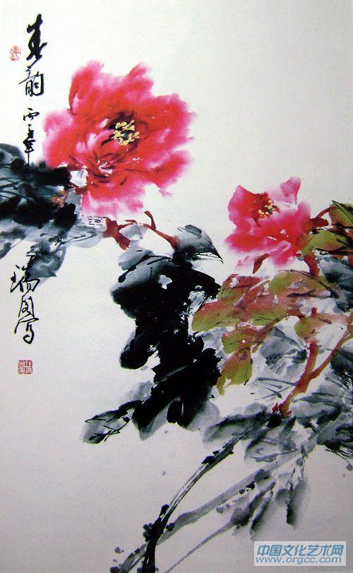 画家安瑞阁花鸟作品《春韵》