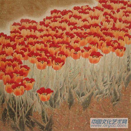 画家康利民花鸟作品