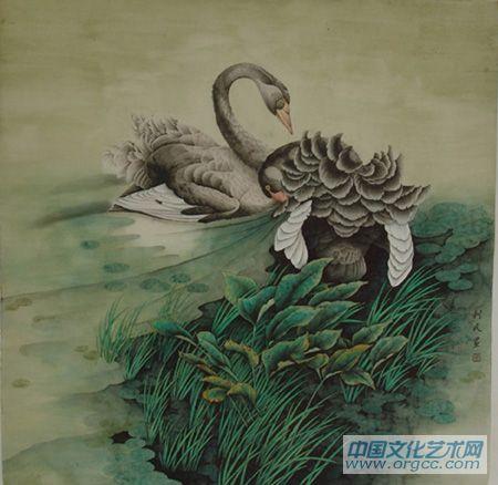 画家康利民花鸟作品《富贵吉祥》