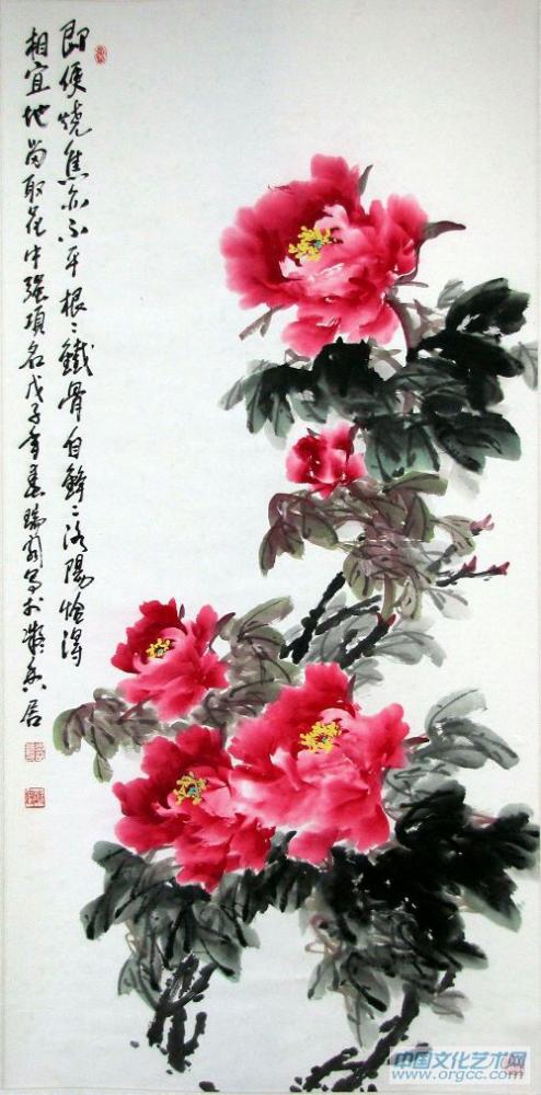 画家安瑞阁花鸟作品