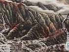 画家李颠焦墨山水作品