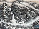 画家李颠焦墨山水作品