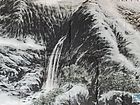 画家李颠焦墨山水作品