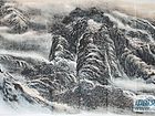 画家李颠焦墨山水作品