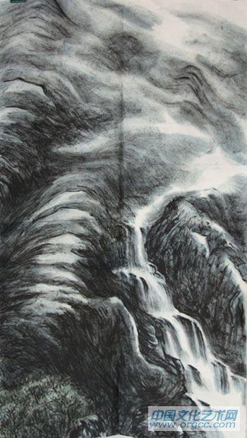 画家李颠山水作品