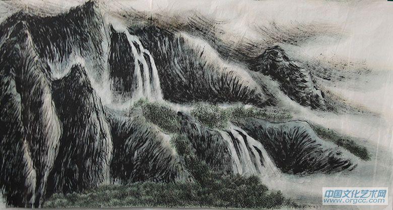 画家李颠山水作品