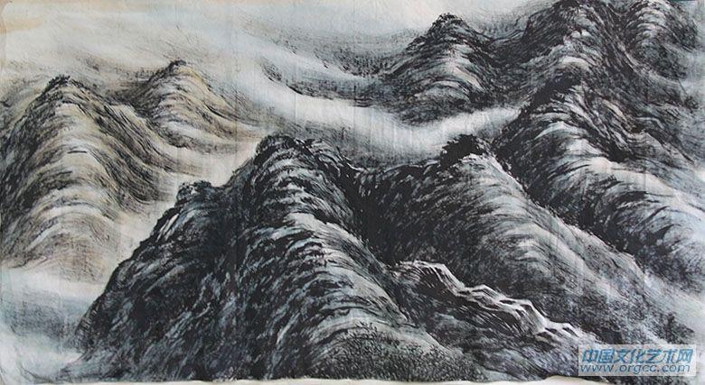画家李颠山水作品