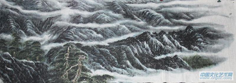 画家李颠山水作品
