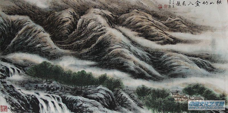 画家李颠山水作品
