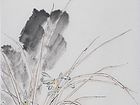 画家黄山花鸟作品《风吹细细香》